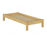 Lit futon pin massif naturel 100x200, design moderne sans tête de lit y compris sommier 60.35-10