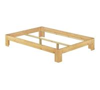 Lit futon pin naturel 140x200 design moderne sans tête de lit, cadre de lit sans sommier 60.67-14oR