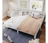 Lit gigogne 90x200 cm - Lit double - Blanc