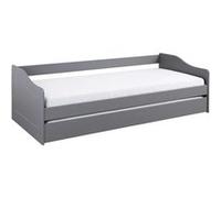 Lit Gigogne 90x200cm en Pin Massif Coloris Gris - CANTARI - ALTOBUY Gris G