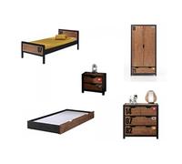 Lit gigogne 'Alex' avec armoire et commode