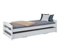 Lit gigogne altobuy 209 x 97 x 62 cm en metal sommier a lattes de couleur blanc Blanc G