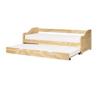 Lit gigogne Bois de pin LUNERAY 90 x 200 cm Marron clair