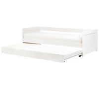 Lit Gigogne en Bois de Pin Coulissant 90 x 200 cm Lit d'Appoint Blanc Gravelines