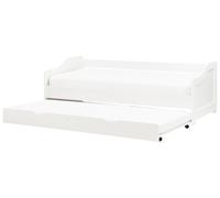 Lit Gigogne en Bois de Pin Simple 90 x 200 cm Chambre Enfant Blanc Luneray