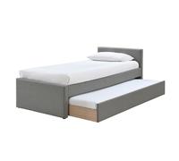 Lit gigogne en tissu gris 90x190 cm MACCO