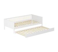 Lit gigogne pour enfant 190x90cm blanc ADAM