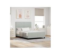 lit Gris clair 160x200 cm Velours 3344885
