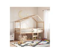 vidaXL Lit haut sans matelas 90x190 cm bois de pin massif