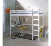 Lit haut lit 90x200 blanc échelle de bureau exterieurjeux