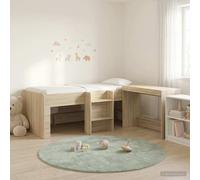 Lit haut pour enfants avec bureau Bois d'ingénierie Cadre de d'Enfant vidaXL vid