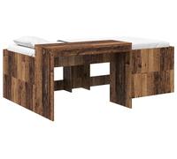 Lit haut pour enfants avec bureau Bois ancien 90 x 200 cm