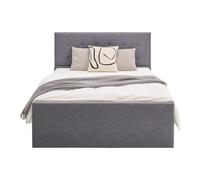 Lit matelasse 140 x 200 cm gris