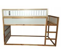 Lit IKEA KURA barrière de protection supérieure VILO DUO 165x90 cm blanche bois MDF set