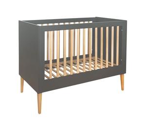 Lit Ila Beechwood 120x60 cm grey - Lit écologique, réglable en hauteur et facile à assembler