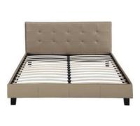 Lit julia habitat et jardin 217 x 167 x 89.5 cm en polyurethane cadre a lattes pour 2 personnes de couleur marron Marron G