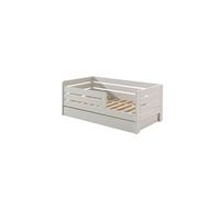 Lit junior barreaux extra large avec gigogne Blanc