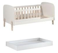 Vipack lit d'enfant Kiddy 70 x 140 cm, incl. tiroir de lit, blanc