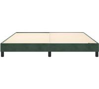 Lit king size de luxe - 180 x 200 cm - Vert foncé profond - Sommier à lattes moderne - Velours de luxe