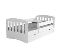 Lit - Kocot Kids - Classic 1 - Blanc - 180x80 cm - Avec tiroir et matelas