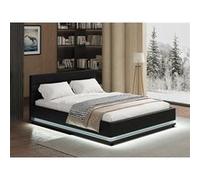 Lit LED avec coffre ""Anastasia"" - 160 x 200 cm - Noir