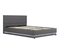 Lit LED avec coffre ""Anastasia"" - 160 x 200 - Gris foncé