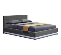 Lit LED avec coffre "Anastasia" - 180 x 200 - Gris foncé