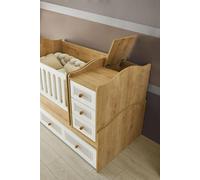 Lit Lits complets Meubles pour enfants Chambre à coucher blanche 3pcs bois