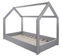 Lit cabane 160x80cm gris