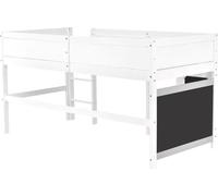 Lit maison pour enfant Tavien 90 x 200 cm – Style Montessori/Scandinave – Avec barrière de sécurité et sommier à lattes