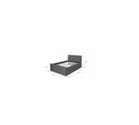 Lit Matelasse 140 X 200 Cm Gris