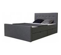 Lit matelasse 140 x 200 cm gris