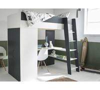 Lit Mezzanine + Armoire & Bureau Opus Bleu Nuit 90X190