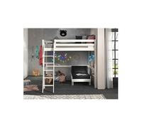 Lit Mezzanine Blanc 140x200cm avec Fauteuil - SLEEPY -