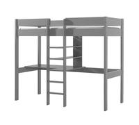 Lit Mezzanine & Bureau Enfant "Pino" 90x200cm Gris