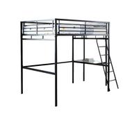 Lit mezzanine CASUAL II - 140 x 190 cm - plateforme bureau - Anthracite