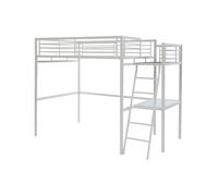 Lit mezzanine CASUAL II - 140 x 190 cm - plateforme bureau - Blanc