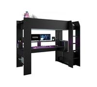 Lit mezzanine combiné enfant LED Gamer ONLINE 90 200 cm mat Sommier inclus PARISOT G