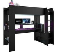 Lit mezzanine combiné enfant LED Gamer ONLINE 90 200 cm mat Sommier inclus PARISOT G