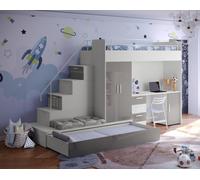 Lit mezzanine en bois – Une solution pratique pour la chambre d'enfant ou le studio.