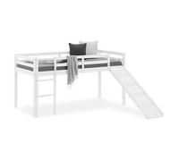 Lit enfant lit mezzanine superposés tobboggan blanc bois pine 90x200 single