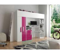 Lit mezzanine « Party 15 » Lit d'enfant superposé 90 x 200 cm Finition brillante Couleur au choix