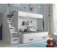 Lit mezzanine « Party 16 » Lit d'enfant superposé 90 x 200 cm Finition brillante Couleur au choix