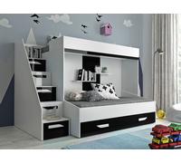 Lit mezzanine « Party 16 » Lit d'enfant superposé 90 x 200 cm Finition brillante Couleur au choix