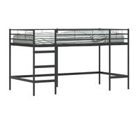Lit mezzanine pour enfants - vidaXL - Noir - Métal - 80x200 cm - Durable - Sans assemblage requis - Design moderne