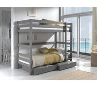 Lit mezzanine Vipack Pino hauteur 180 cm incl. 2 tiroirs