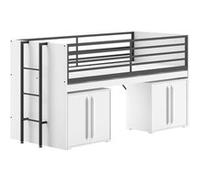 VIPACK Lit mi-haut SAM 90x200 cm - Blanc