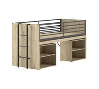 Lit mi-haut 90x200 sam nat-noir