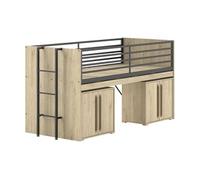 Lit mi-haut 90x200 sam nat-noir