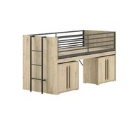 Lit mi-haut 90x200 sam nat-noir